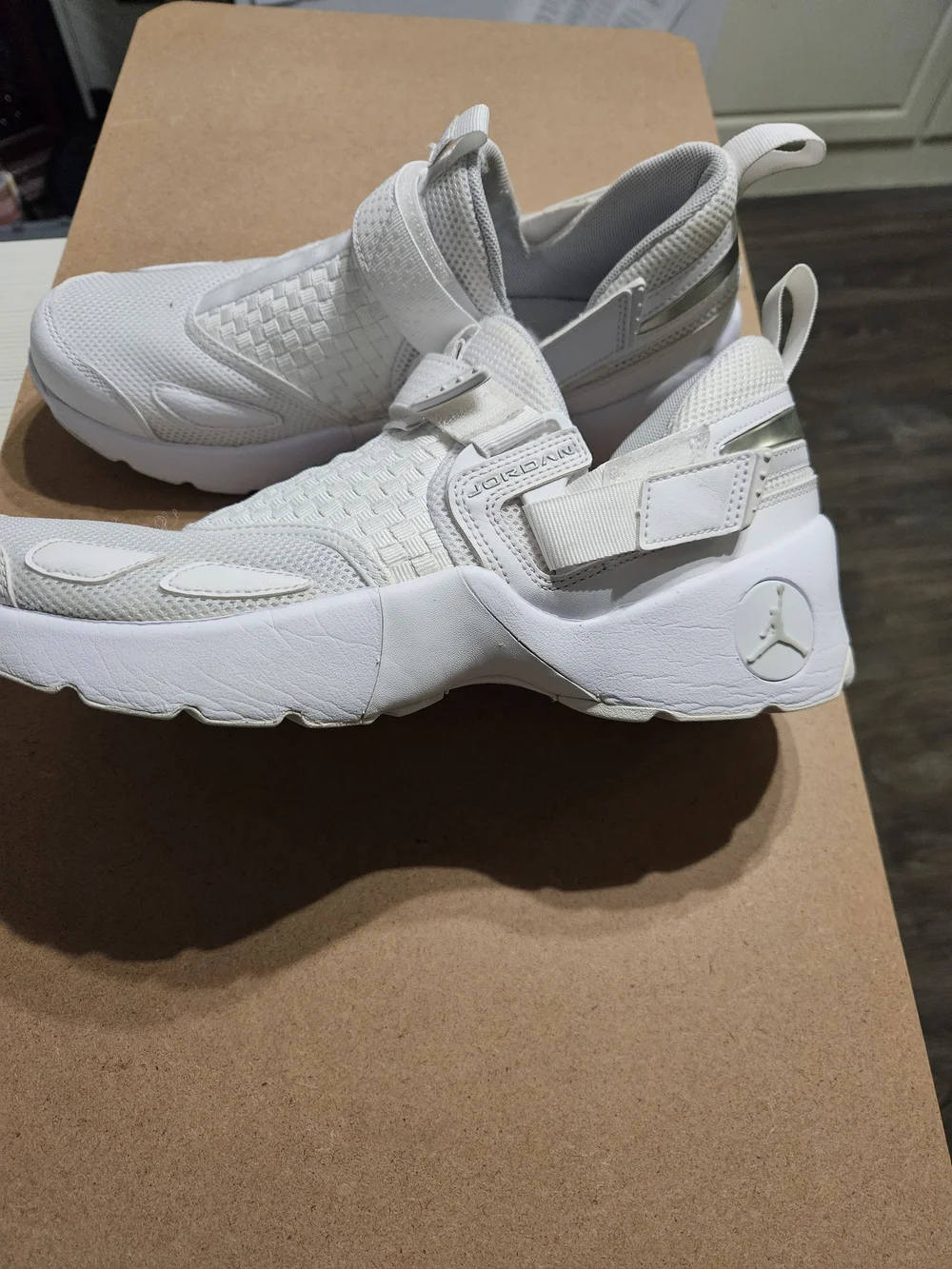 Jordan Men's All-White Athletic Slip-On with Strap